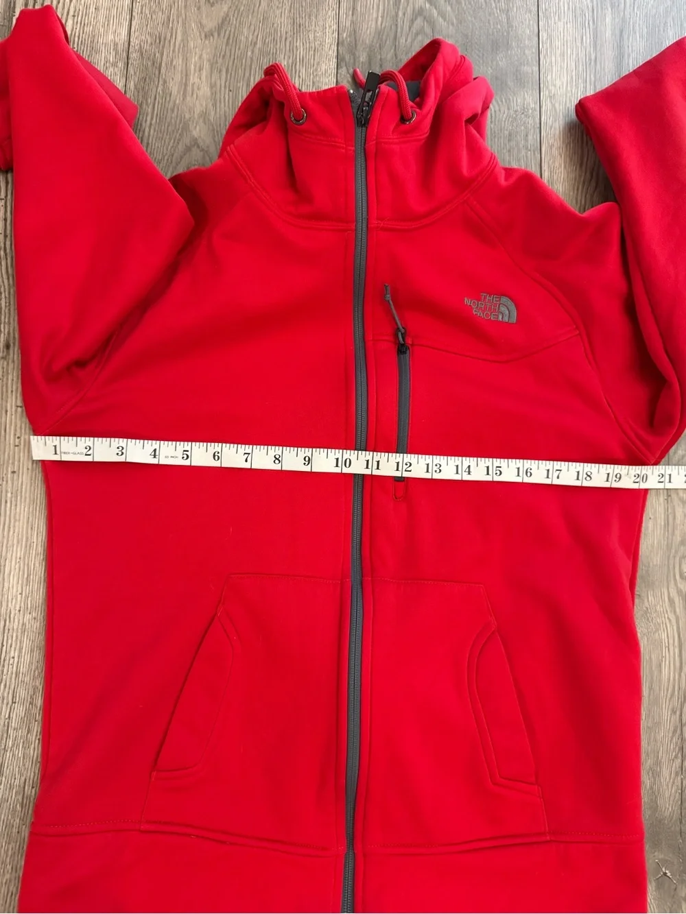 The North Face Red Full Zip Fleece Men’s Size: Small Fleece Jacket